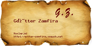 Götter Zamfira névjegykártya